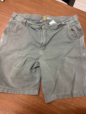 Carhartt Men’s Faded Green Flat Front Work Shorts
